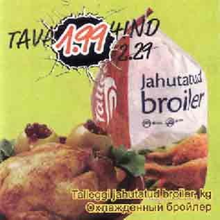 Allahindlus - Talleggi jahutatud broiler, kg