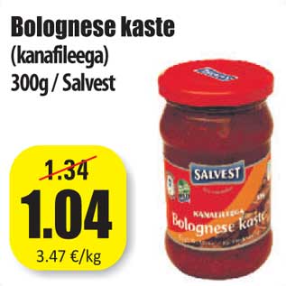 Allahindlus - Bolognese kaste (kanafileega) 300g / Salvest