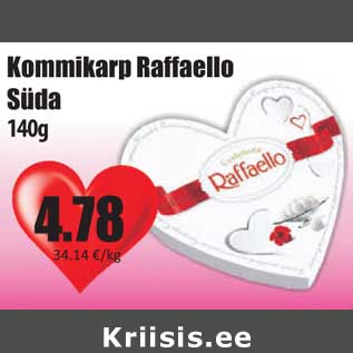 Allahindlus - Kommikarp Raffaello Süda 140g