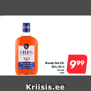 Allahindlus - Brandy Ibis XO, 36%, 50 cl