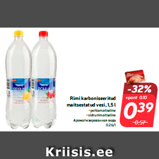 Allahindlus - Rimi karboniseeritud maitsestatud vesi, 1,5 l