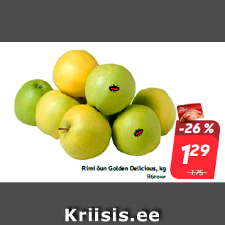 Allahindlus - Rimi õun Golden Delicious, kg