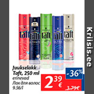 Allahindlus - Juukselakk Taft, 250 ml