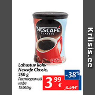 Allahindlus - Lahustuv kohv Neskafe Classic, 250 g