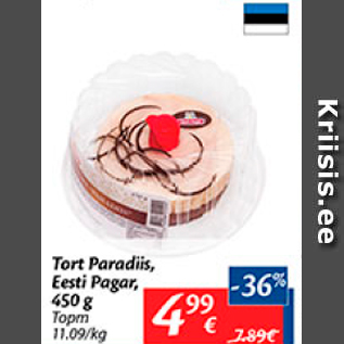 Allahindlus - Tort Paradiis, Eesti Pagar, 450 g