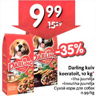 Allahindlus - Darling kuiv koeratoit, 10 kg* .liha-juurvilja .linnuliha-juurvilja