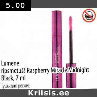 Allahindlus - Lumene ripsmetušš Raspberry Miracle Midnight Black, 7 ml Black,7 ml