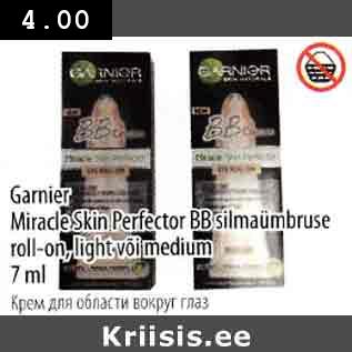 Allahindlus - Garnier Miracle Skin Perfector BB silmaümbruse roll-on, light või medium 7 ml