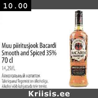 Allahindlus - Muu piiritusjook Bacardi Smooth and Spiced 35% 70 cl