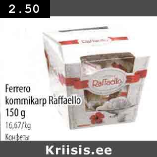 Allahindlus - Ferrero kommikarp Raffaello 150 g