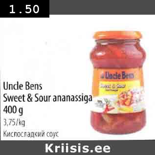 Allahindlus - Unсlе Bens Swееt & Sоur аnаnаssiqa 400 g