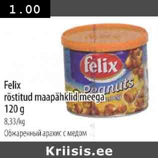 Allahindlus - Felix röstitud maapähklid meega 120 g