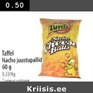 Allahindlus - Taffеl Nacho juustupallid 60g