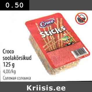 Allahindlus - Croco soolakõrsikud 125 g