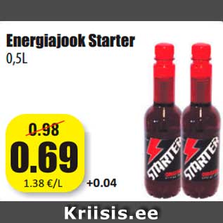 Allahindlus - Energiajook Starter 0,5