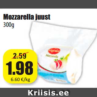 Allahindlus - Mozzarella juust 300g