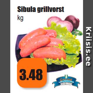 Allahindlus - Sibula grillvorst kg