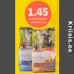 Allahindlus - Purrfect täissööt kassidete, 1 kg