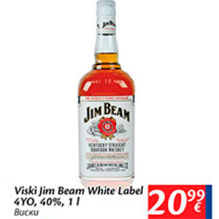 Allahindlus - Viski Jim Beam White Label 4YO