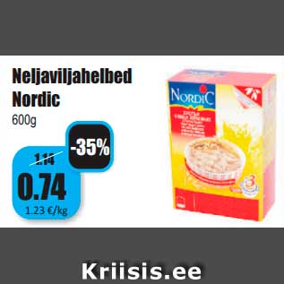 Allahindlus - Neljaviljahelbed Nordic 600g