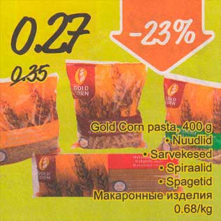 Allahindlus - Gold Corn pasta, 400 g