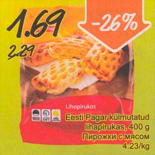 Allahindlus - Eesti Pagar külmutatud lihapirukas, 400 g