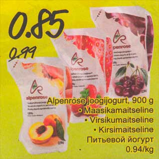 Allahindlus - Alpenrose joogijogurt, 900g