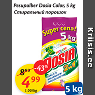 Allahindlus - Pesupulber Dosia Color, 5 kg