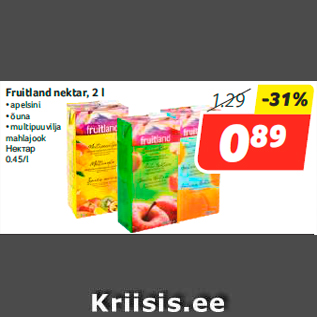 Allahindlus - Fruitland nektar, 2 l