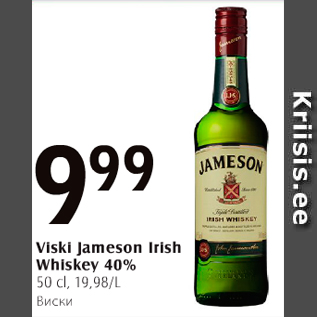 Allahindlus - Viski Jameson Irish Whiskey