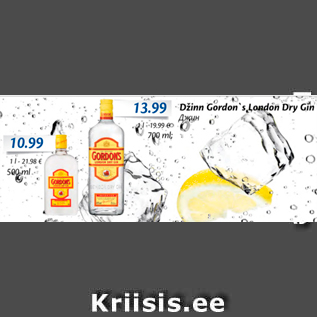 Allahindlus - Džinn Gordon´s London Dry Gin