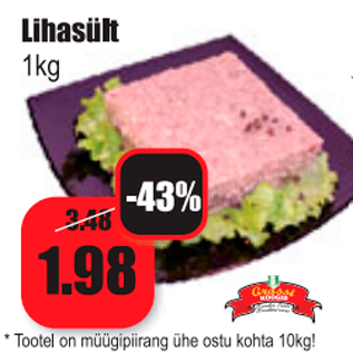 Allahindlus - Lihasült 1 kg