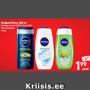 Allahindlus - Dušigeel Nivea, 250 ml