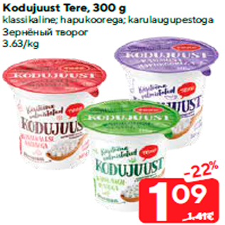 Allahindlus - Kodujuust Tere, 300 g