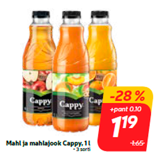 Allahindlus - Mahl ja mahlajook Cappy, 1 l