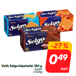 Allahindlus - Valik Selga küpsiseid, 180 g