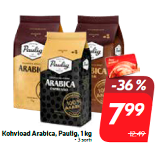 Allahindlus - Kohvioad Arabica, Paulig, 1 kg