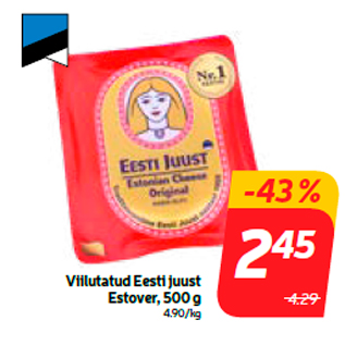 Allahindlus - Viilutatud Eesti juust Estover, 500 g