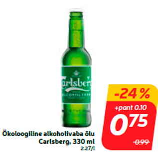 Allahindlus - Ökoloogiline alkoholivaba õlu Carlsberg, 330 ml