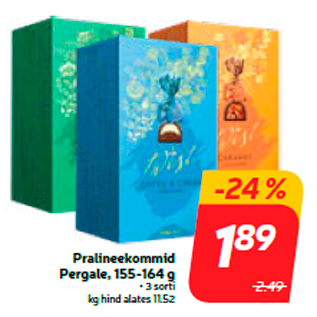 Allahindlus - Pralineekommid Pergale, 155-164 g