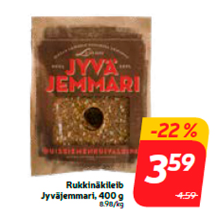 Allahindlus - Rukkinäkileib Jyväjemmari, 400 g