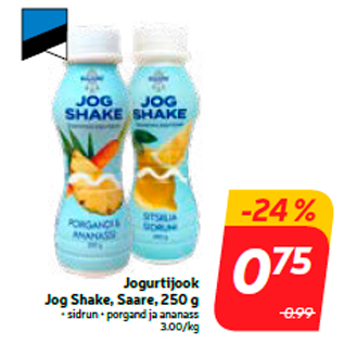 Allahindlus - Jogurtijook Jog Shake, Saare, 250 g