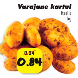 Allahindlus - Varajane kartul Italia kg