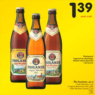 Allahindlus - Õlu Paulener, 50 cl