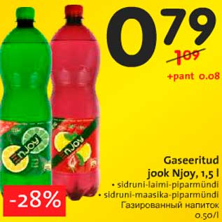 Allahindlus - Gaseeritud jook Njoy, 1,5 l