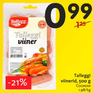 Allahindlus - Talleggi viinerid, 500 g