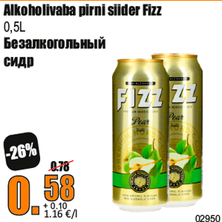 Allahindlus - Alkoholivaba pirni siider Fizz 0,5L