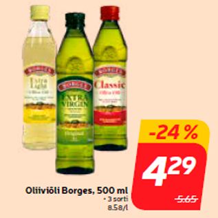 Allahindlus - Oliiviõli Borges, 500 ml