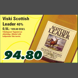 Allahindlus - Viski Scottish Leader