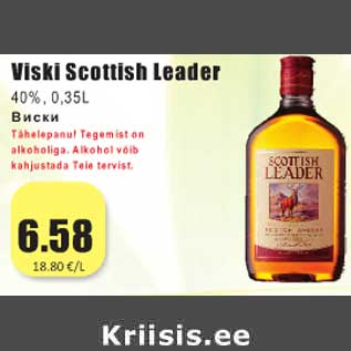 Allahindlus - Viski Scottish Leader